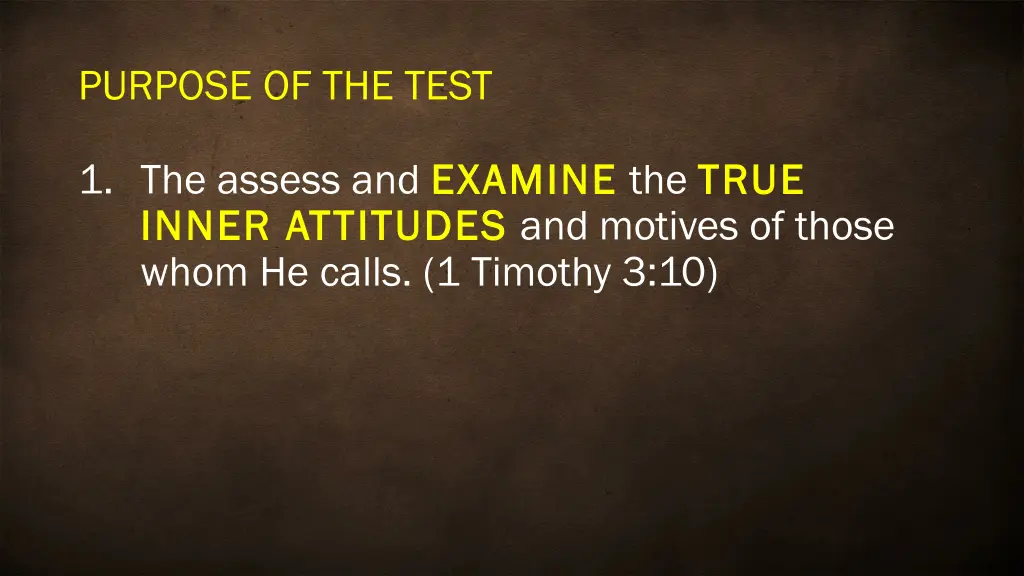 purpose of the test