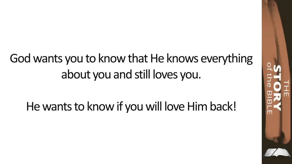 god wants you to know that he knows everything