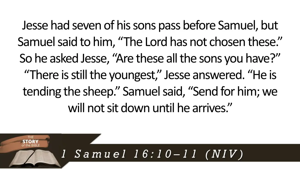 jesse had seven of his sons pass before samuel