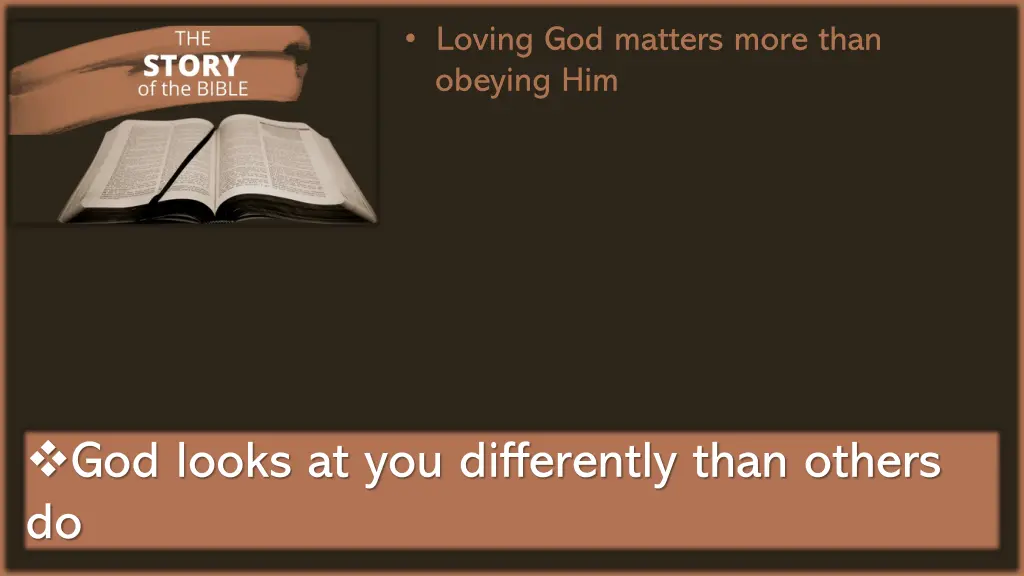 loving god matters more than obeying him 1