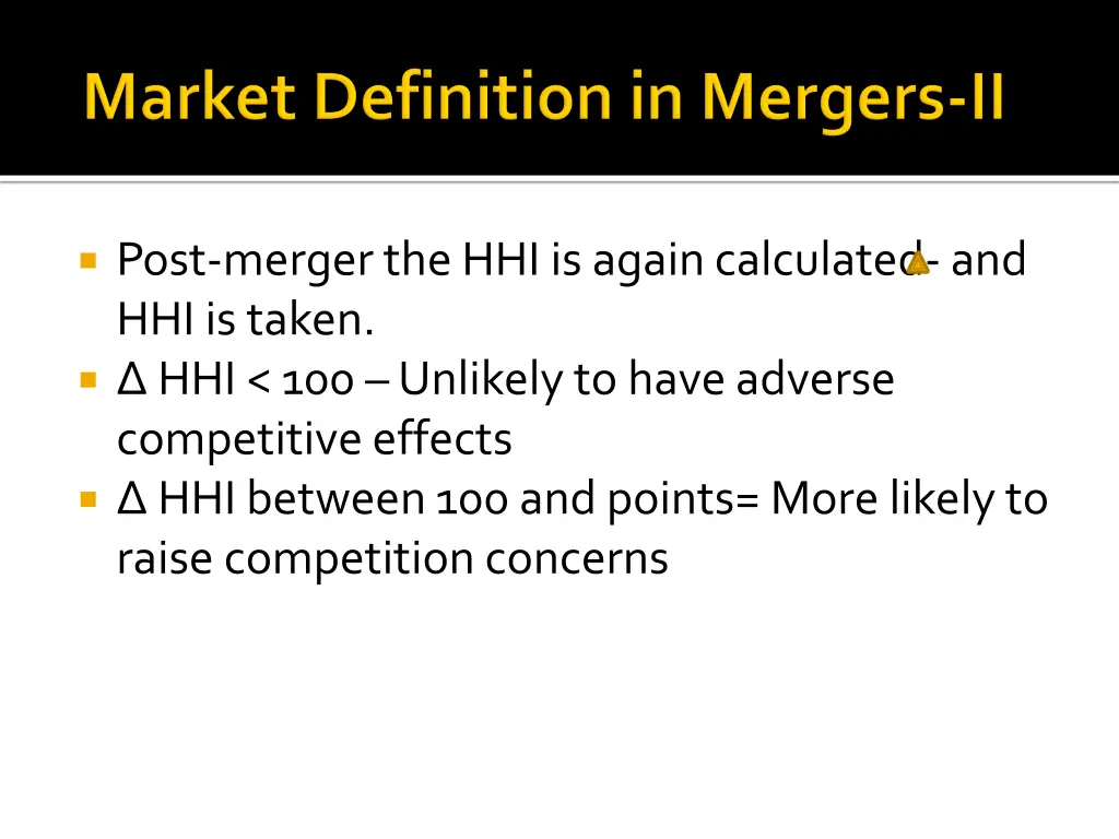 post merger the hhi is again calculated