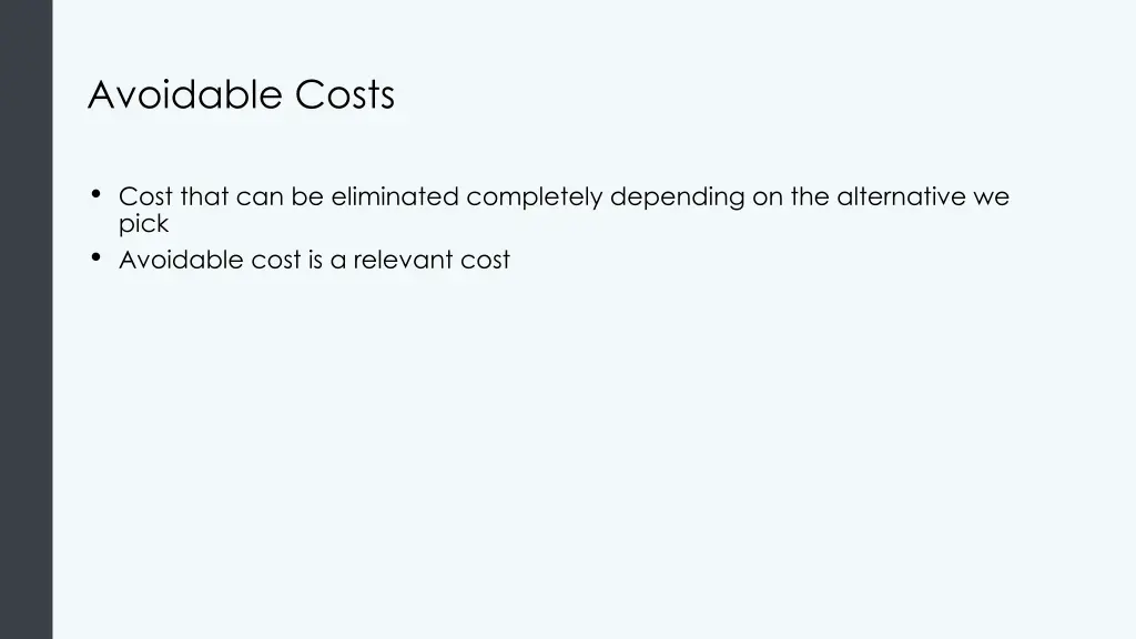 avoidable costs