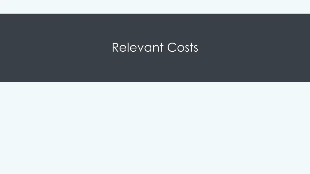 relevant costs