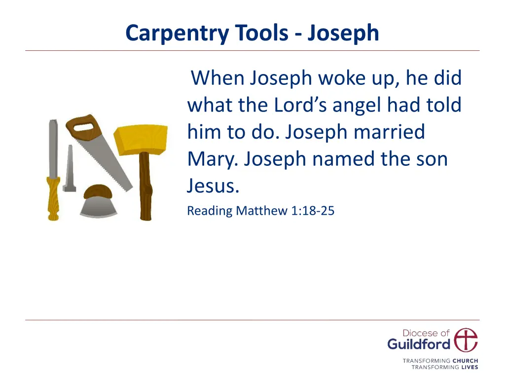 carpentry tools joseph