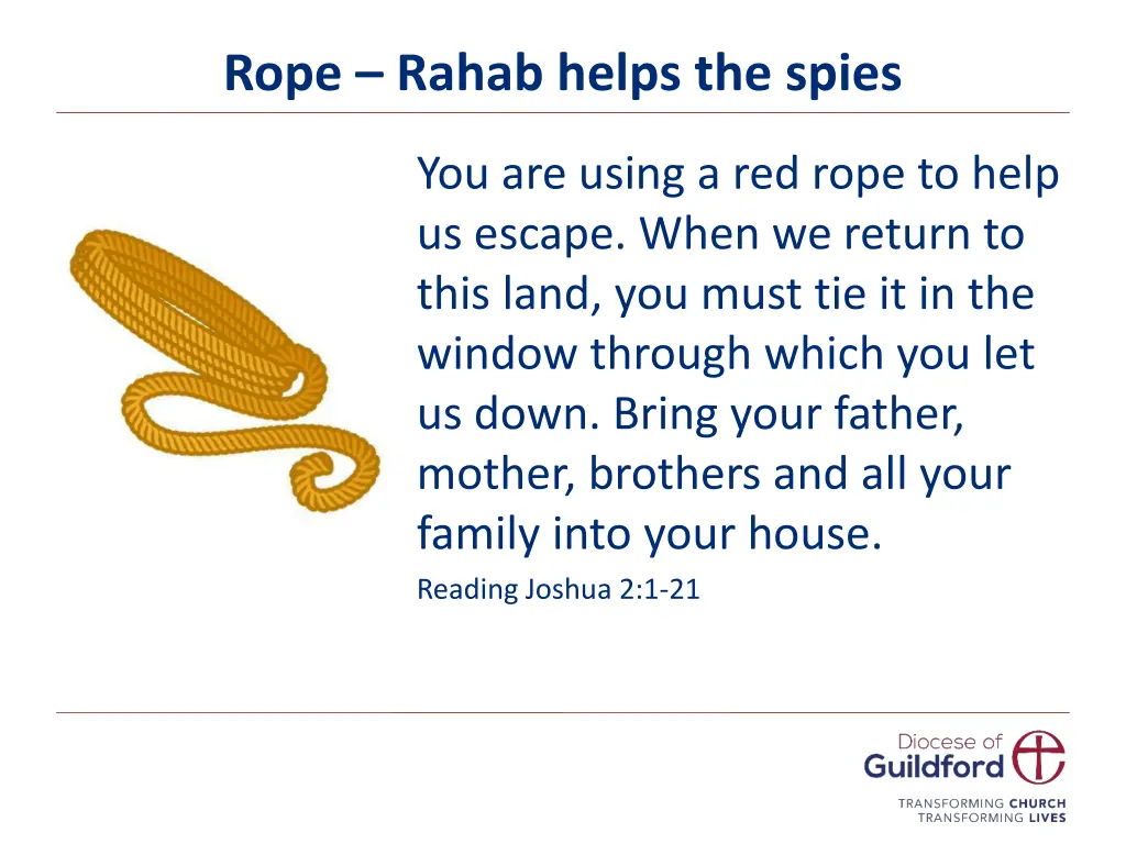 rope rahab helps the spies