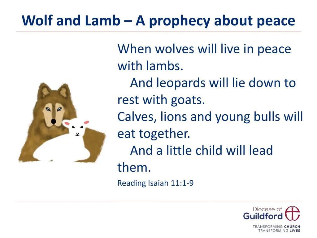 wolf and lamb a prophecy about peace