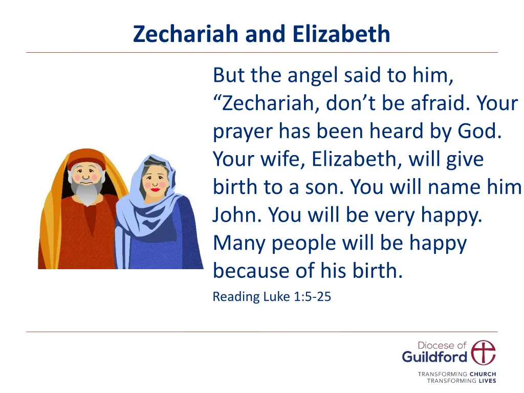 zechariah and elizabeth