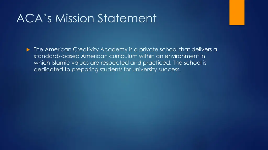 aca s mission statement