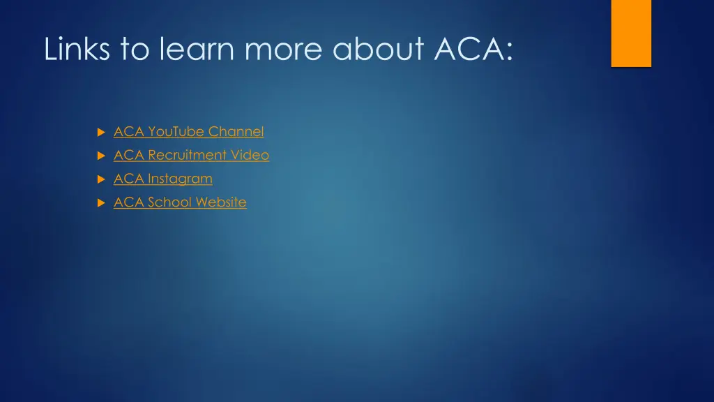 links to learn more about aca