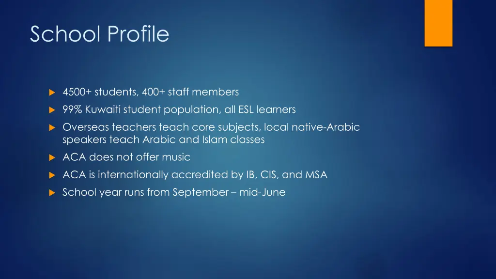 school profile