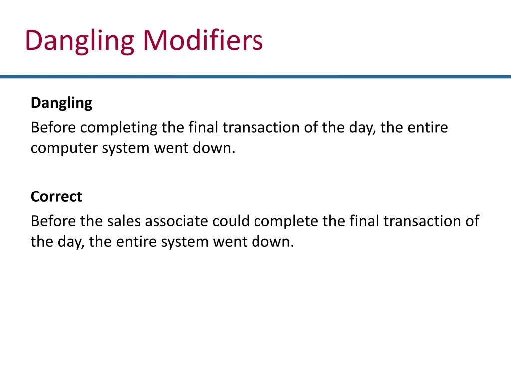 dangling modifiers 1