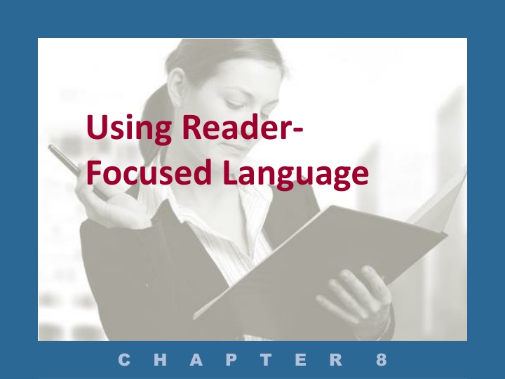 using reader focused language