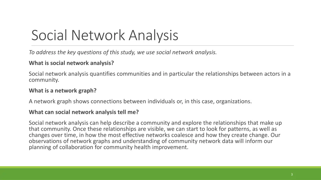 social network analysis