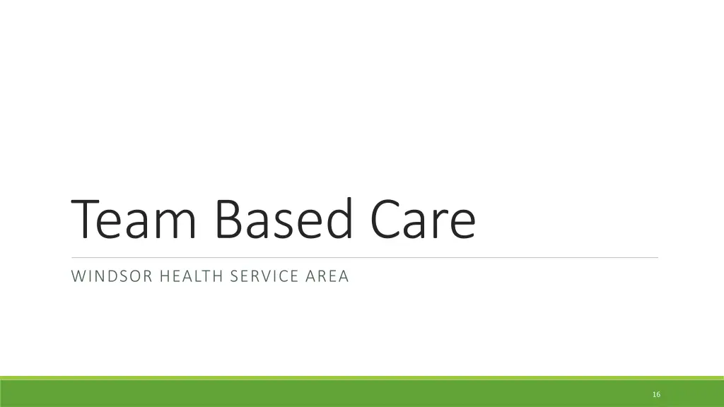 team based care