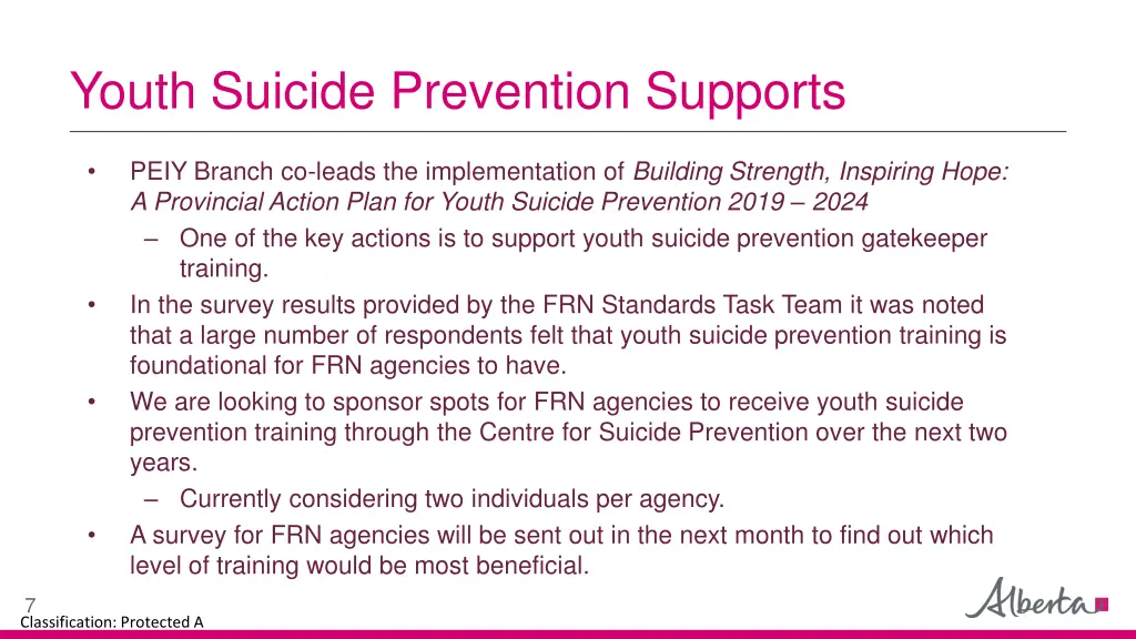 youth suicide prevention supports