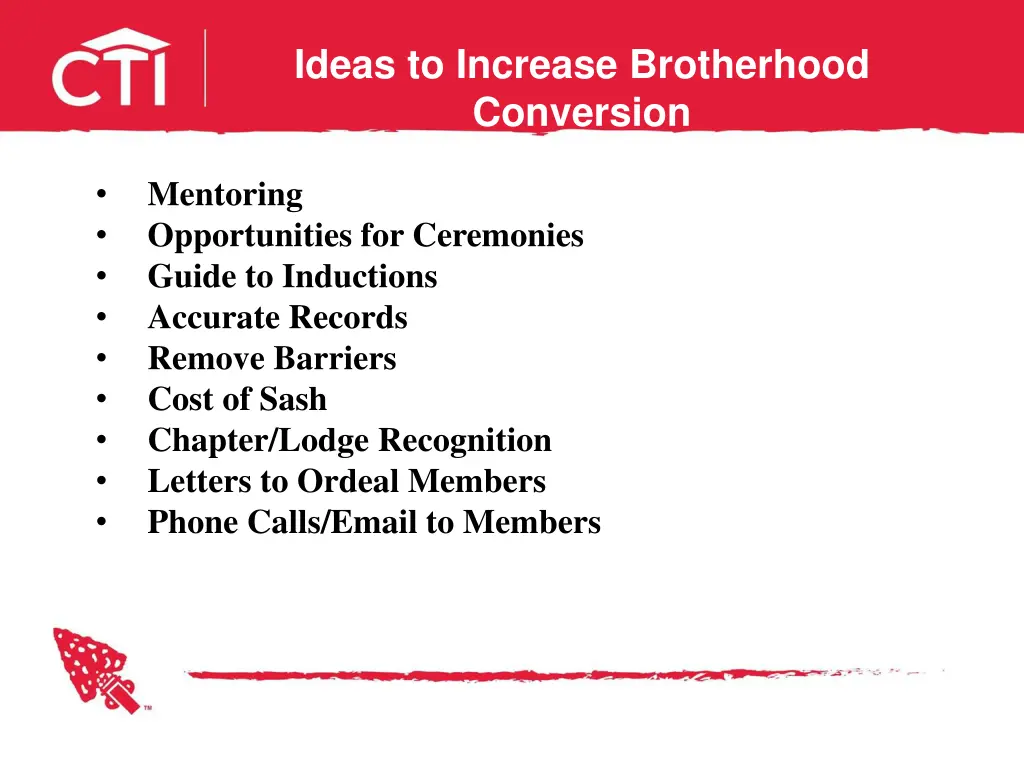 ideas to increase brotherhood conversion