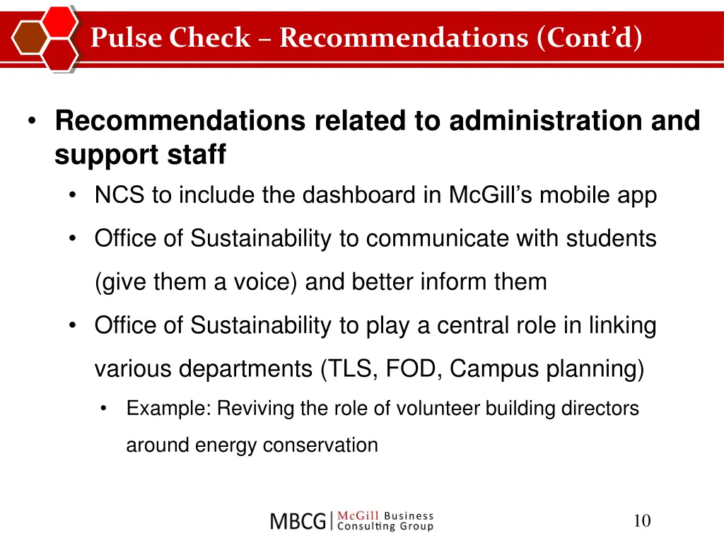 pulse check recommendations cont d 1