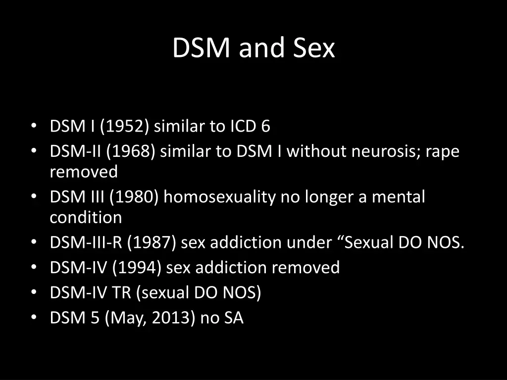 dsm and sex