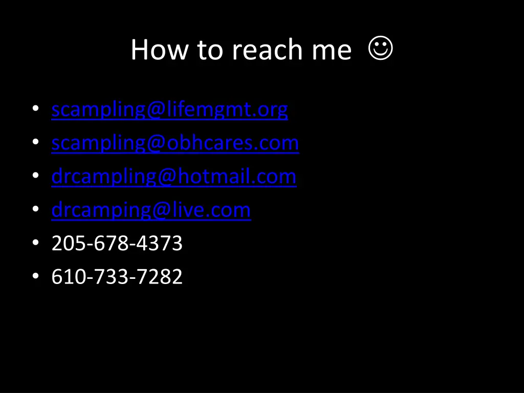 how to reach me