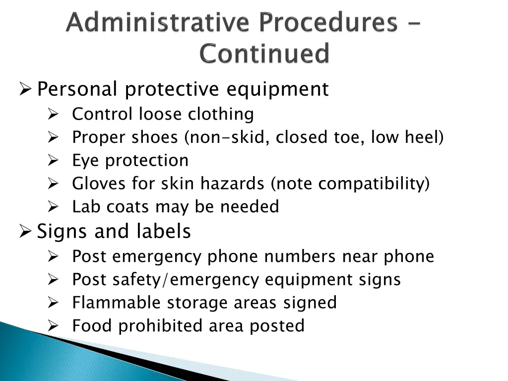 personal protective equipment control loose