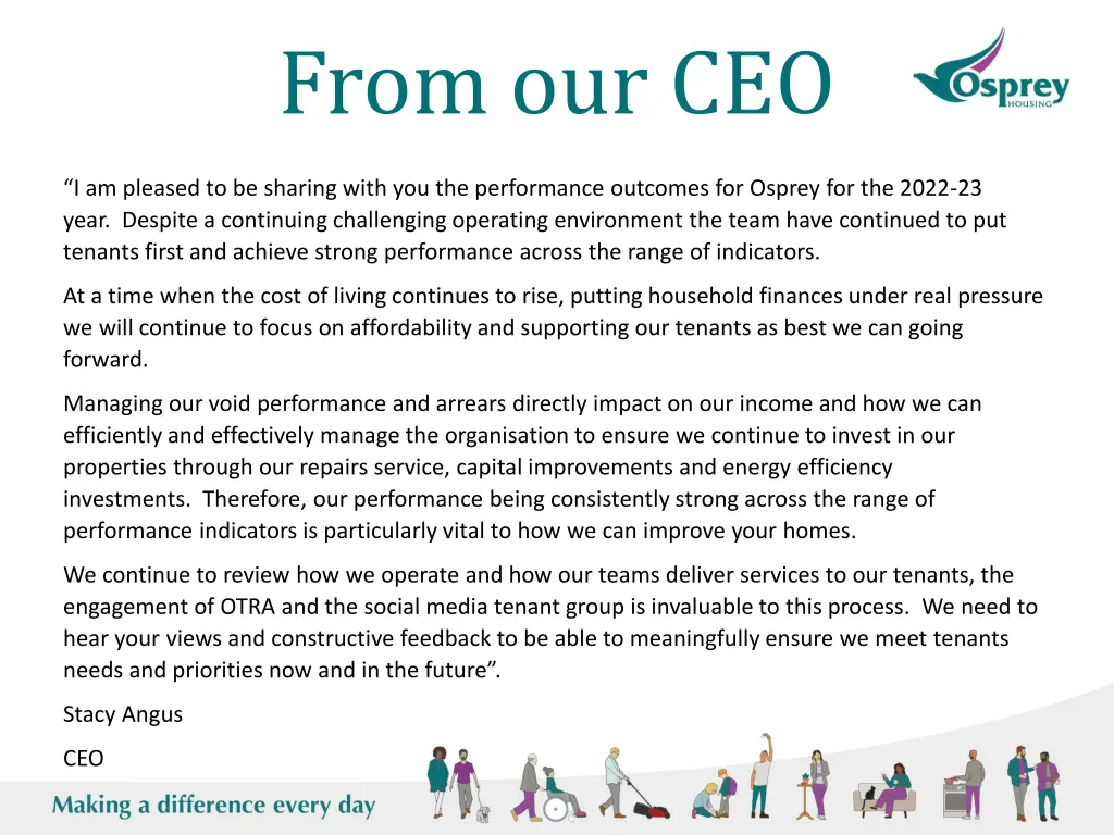 from our ceo