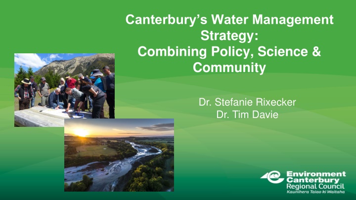 canterbury s water management strategy combining