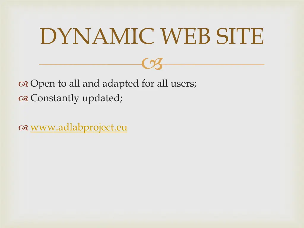 dynamic web site