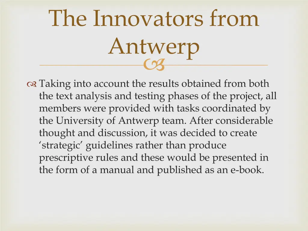 the innovators from antwerp