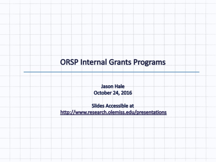 orsp internal grants programs