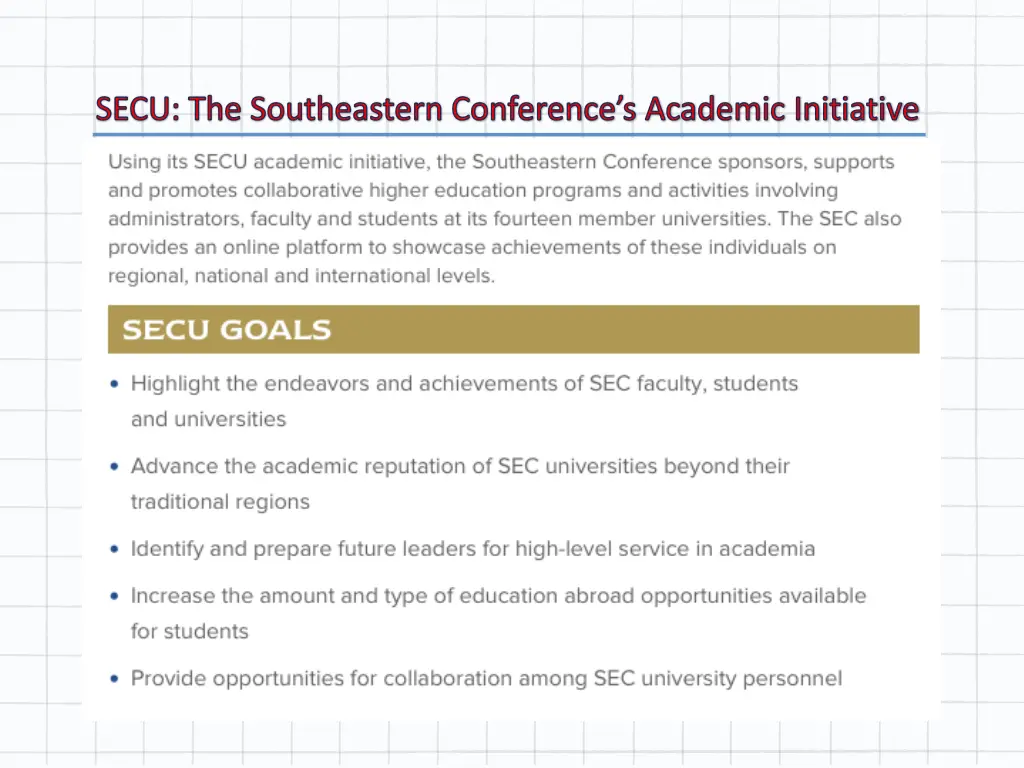 secu the southeastern conference s academic