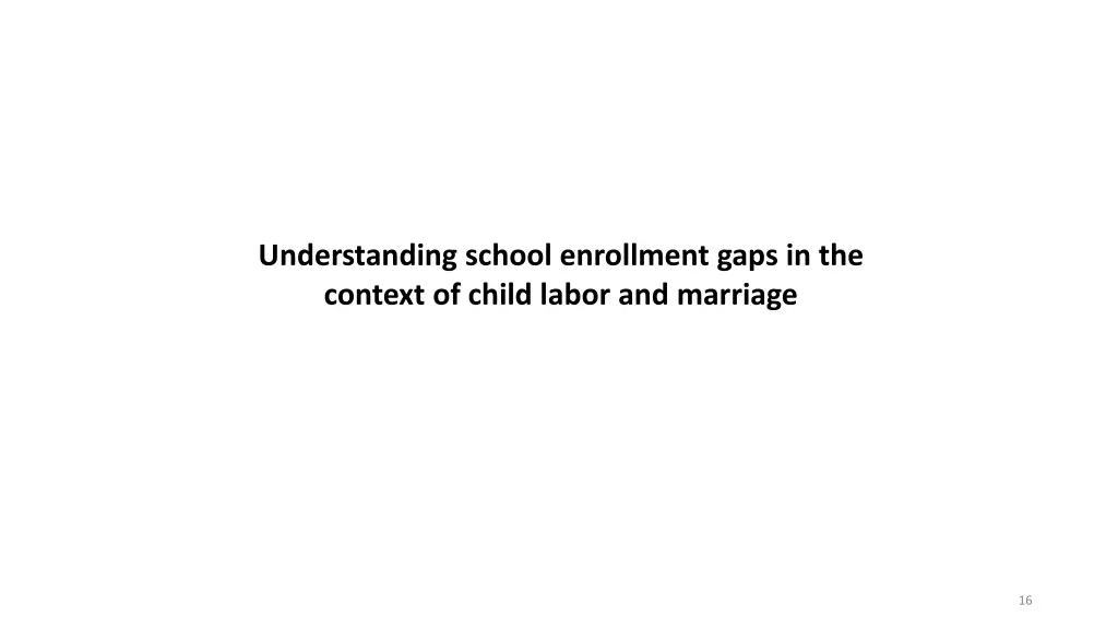 understanding school enrollment gaps