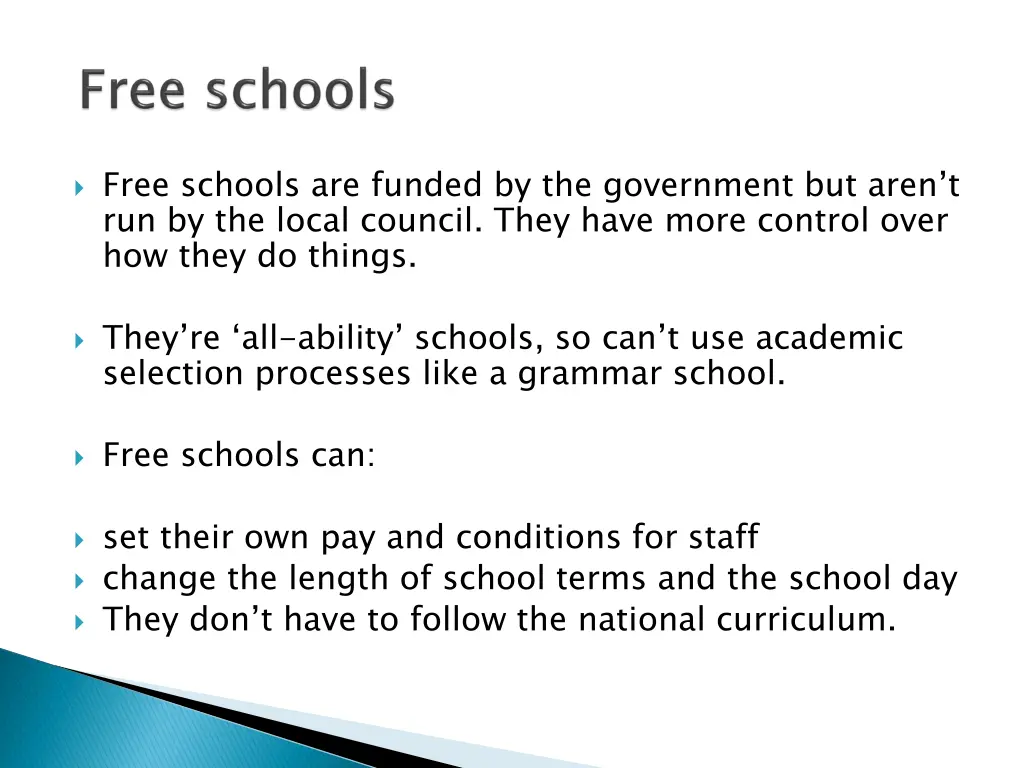 free schools are funded by the government