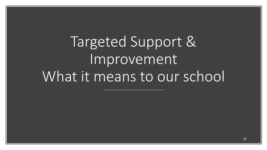 targeted support improvement what it means