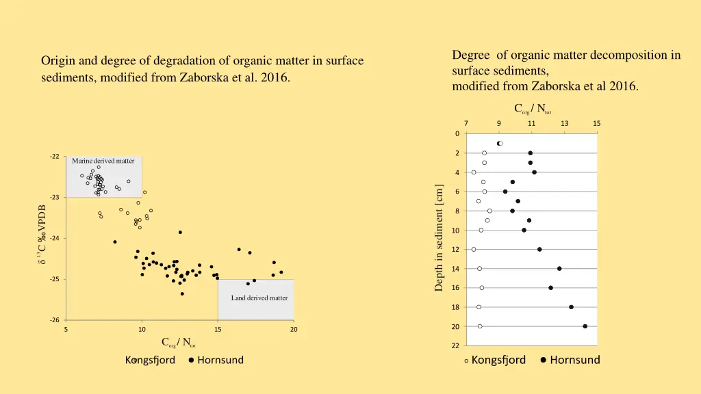 degree of organic matter decomposition in surface