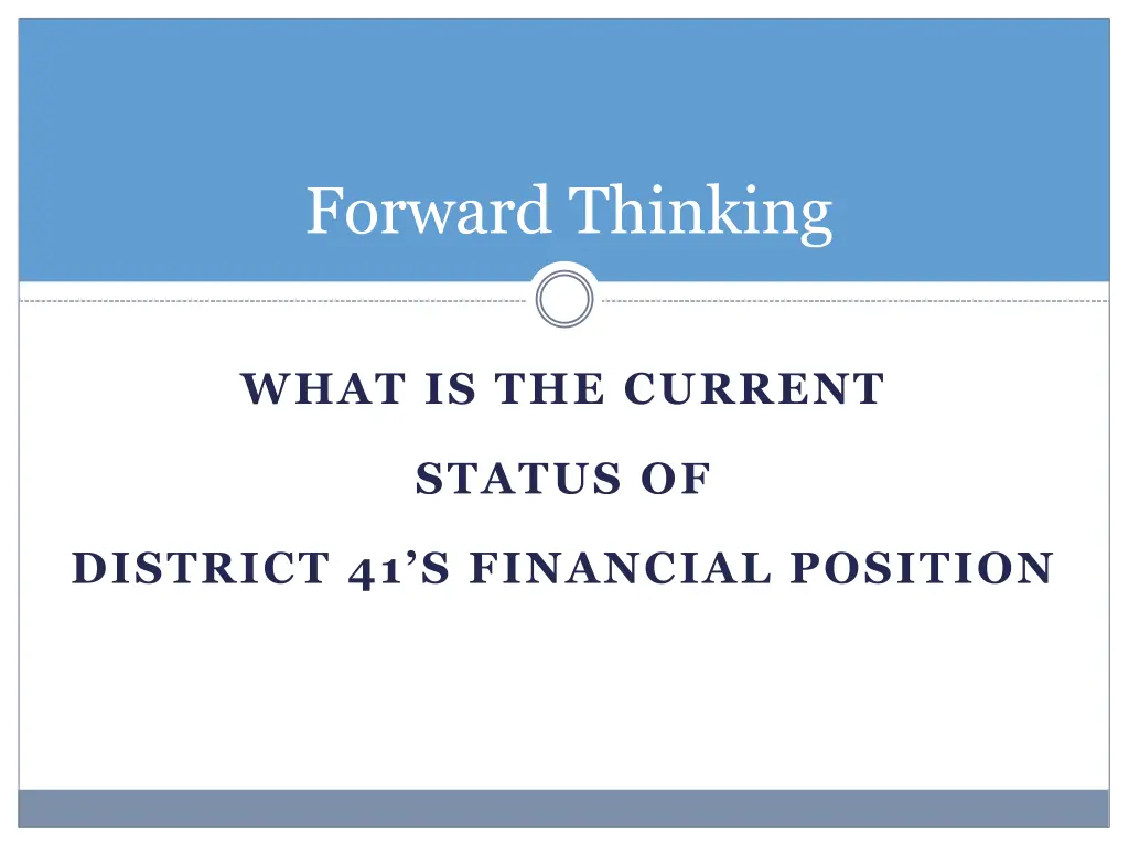 forward thinking