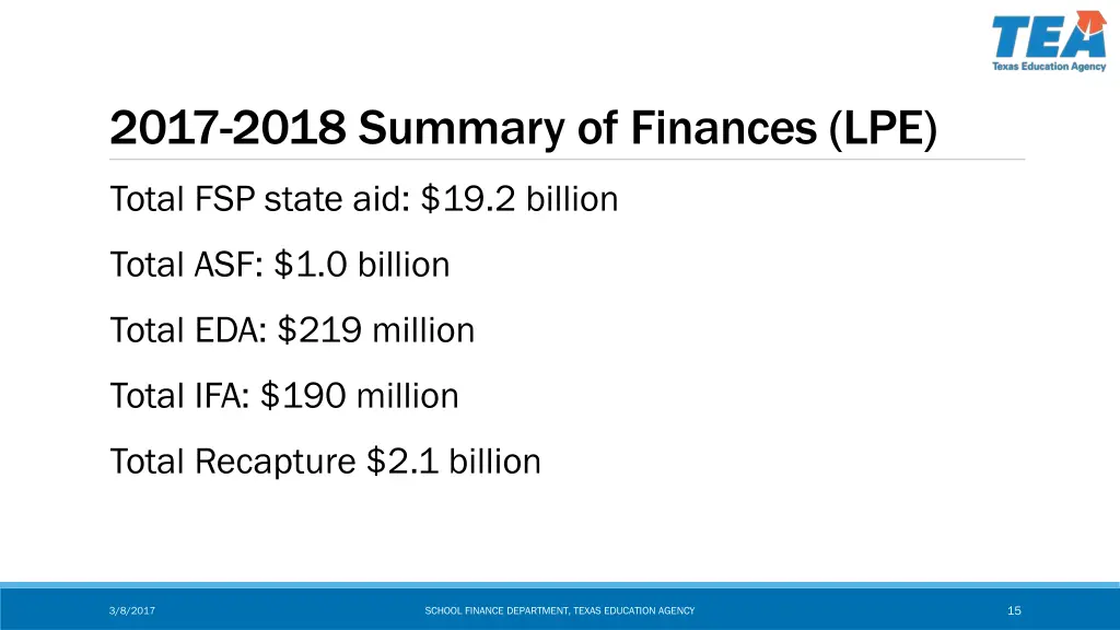 2017 2018 summary of finances lpe