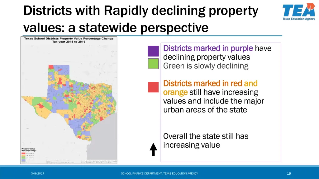 districts with rapidly declining property values