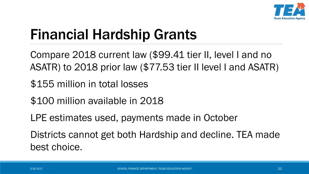 financial hardship grants