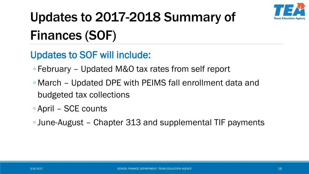 updates to 2017 2018 summary of finances sof