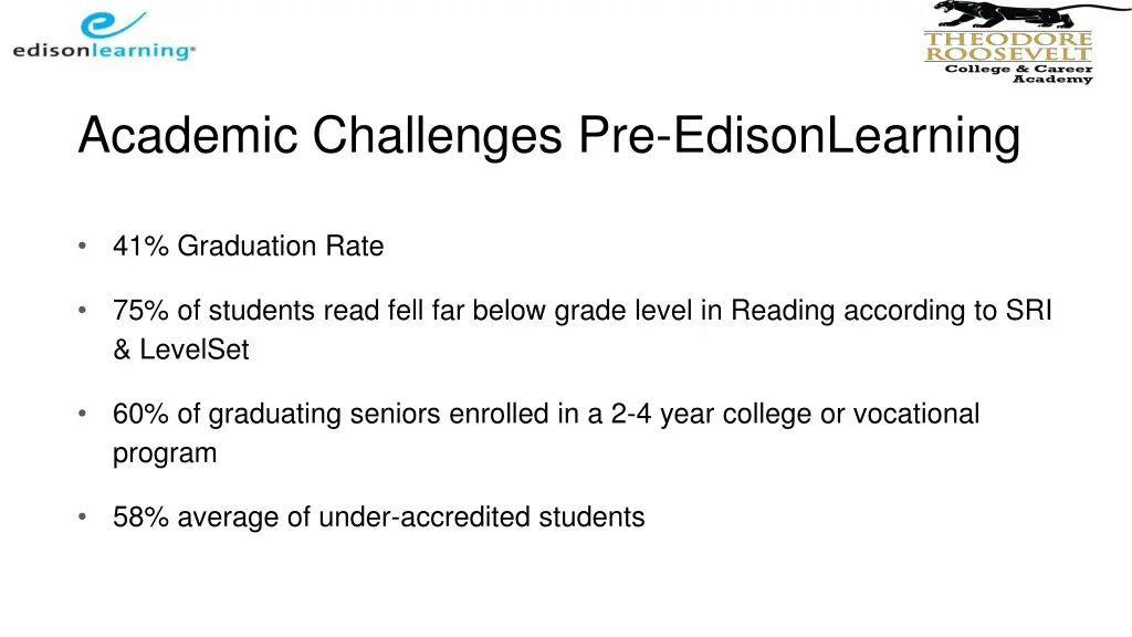 academic challenges pre edisonlearning