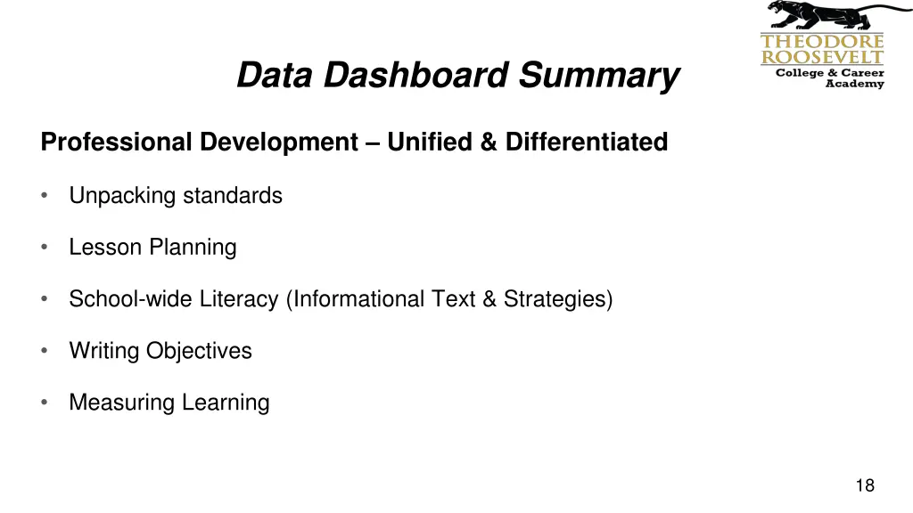 data dashboard summary