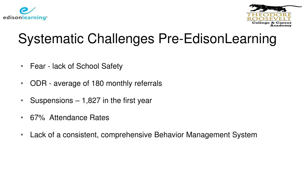 systematic challenges pre edisonlearning