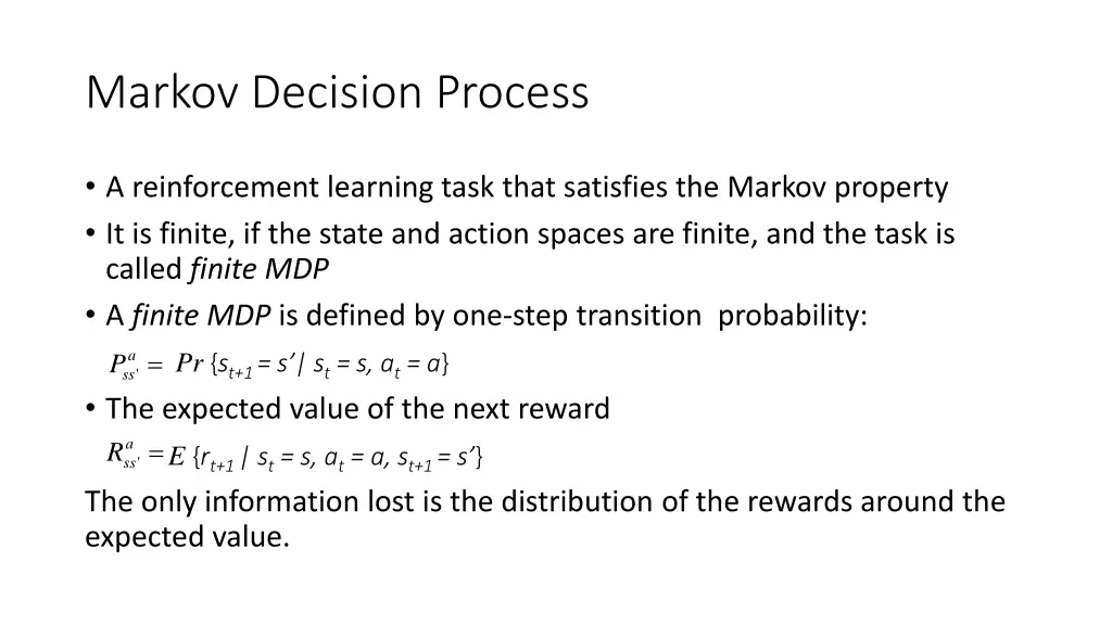 markov decision process