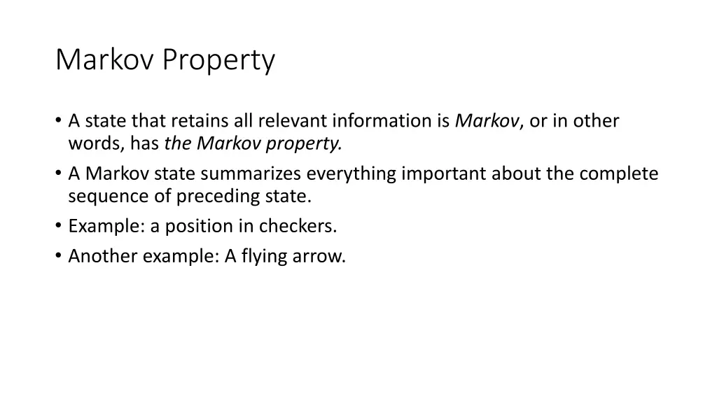 markov property