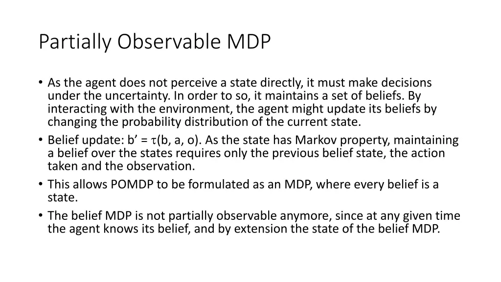 partially observable mdp 1