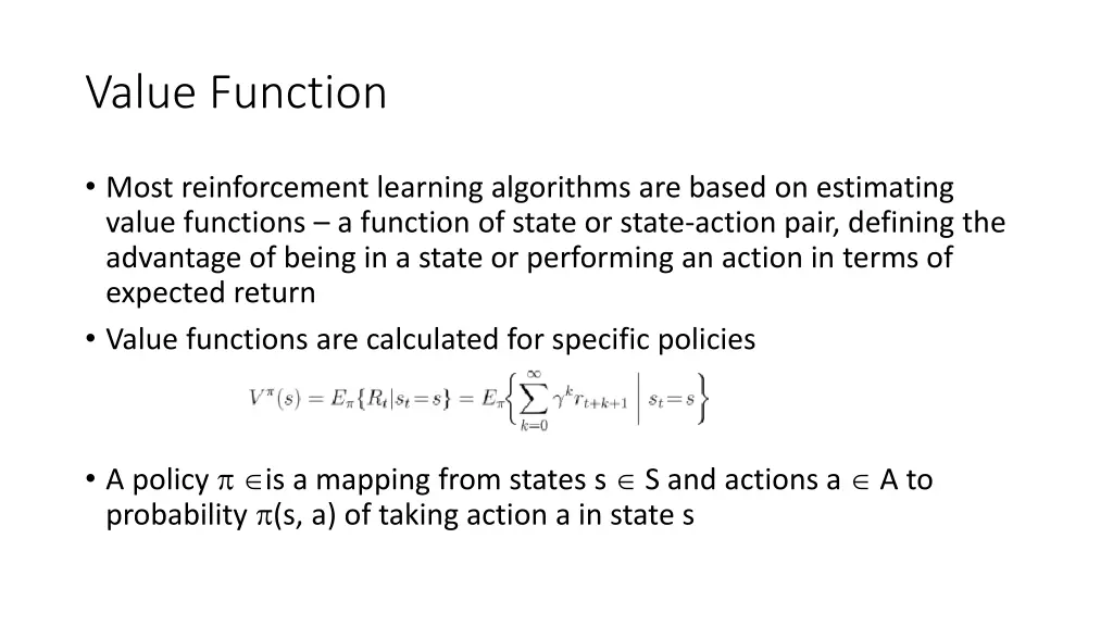 value function