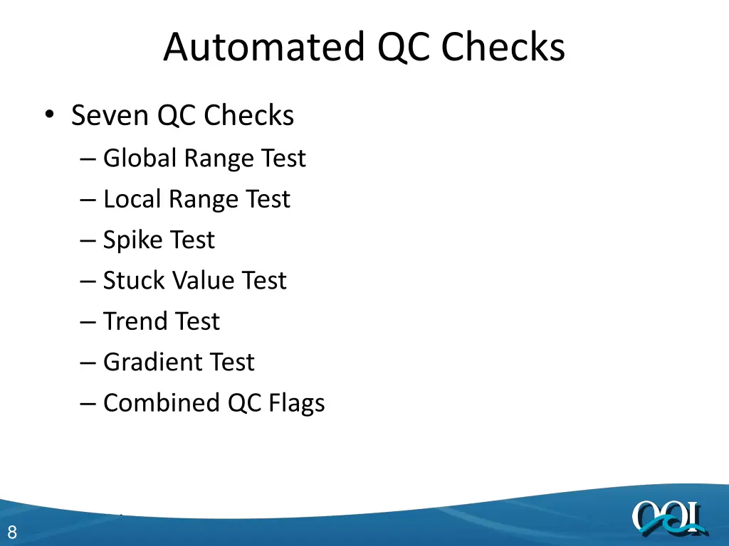 automated qc checks