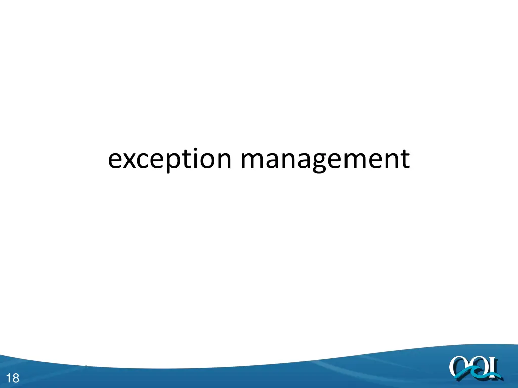 exception management