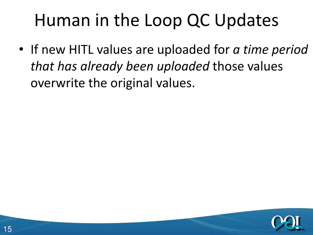 human in the loop qc updates