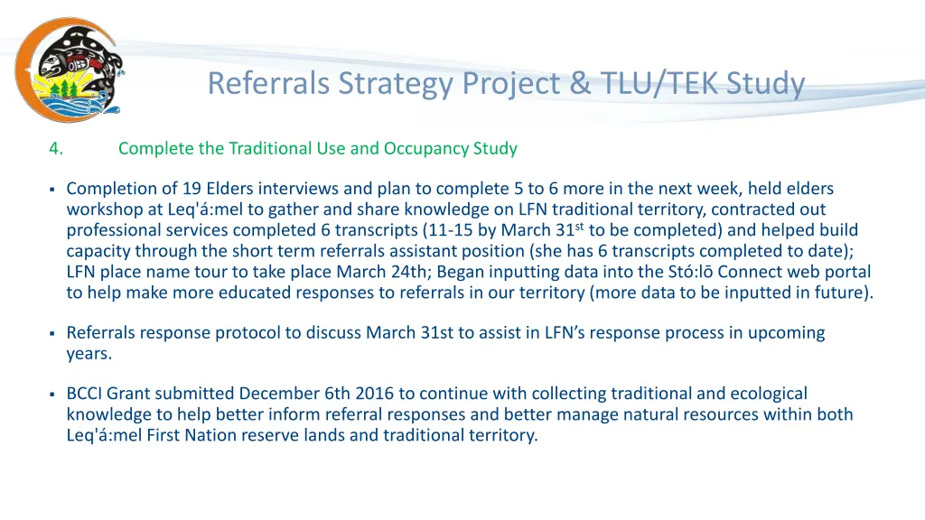 referrals strategy project tlu tek study